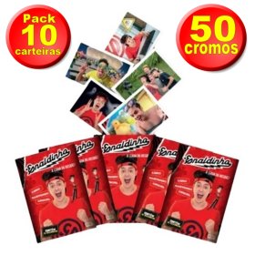 Pack 10 carteirinhas de cromos Enaldinho (50 cromos)