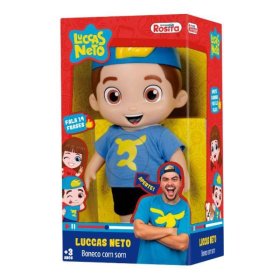 Boneco Luccas Neto, vinil, articulado, com som