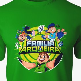 T-shirt verde da Familia Arqueira